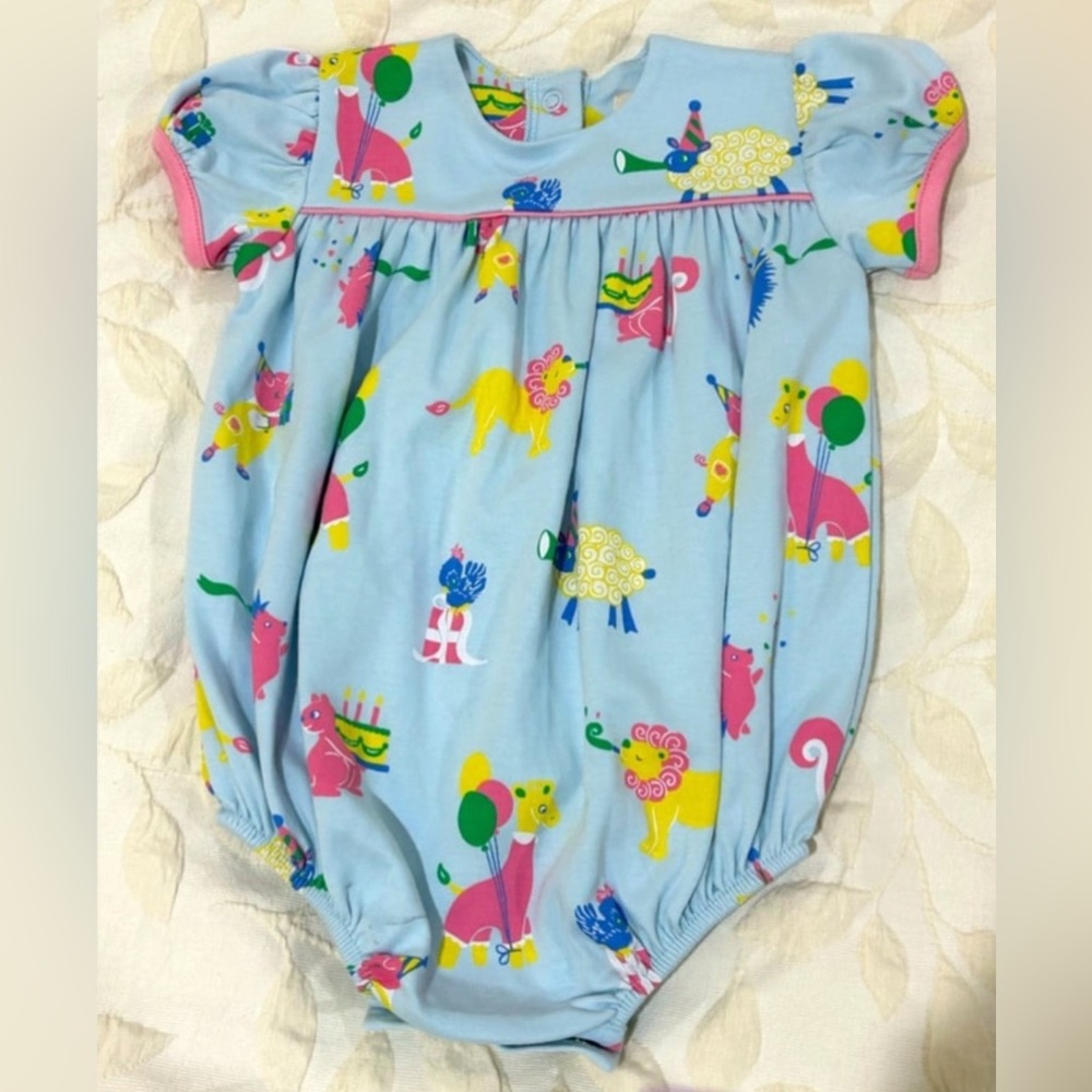 THE BEAUFORT BONNET COMPANY - BLYTHE BUBBLE - PARTY ON PARTY ANIMAL ROMPER